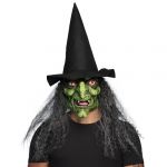 Boland 97608 - Masque de sorcière en latex avec capuche, pour adultes, masque pour déguisements de carnaval, accessoires pour costumes, carnaval ou Halloween