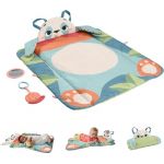 Fisher-Price Tapis D'Éveil Panda À Rouler 3 En 1, 90 % De Plastiques Recyclés Post-Consommation, Emballage Certifié Fsc, 2 Jouets Inclus, Jouet Bébé, HKD65