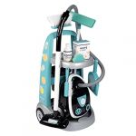 Smoby Chariot de Ménage + Aspirateur - Electronique avec Bruit d'Aspiration - 9 Accessoires - Piles Incluses - Jouet pour Enfant - 330316WEB
