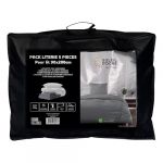 Soleil d'Ocre Ensemble Couette et Parure 5 Pièces Boheme Gris pour lit en 90x200 cm