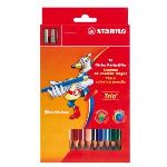 Stabilo 203/2-12 - Etui de 12 crayons de couleur triangulaires Trio épais