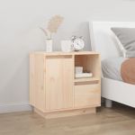 VidaXL Table de chevet 50x34x50 cm Bois de pin massif