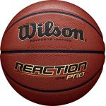Wilson Ballon de Basketball, Reaction Pro, Orange, Taille : 7, Similicuir, intérieur et extérieur, WTB10137XB07