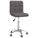 VidaXL Chaise pivotante de salle ?? manger Taupe Tissu