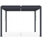 Habitat et Jardin Pergola bioclimatique en aluminium "Windsor" - 3 x 3 m - Anthracite