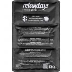 Relaxdays Poche de glace, chaud et froid, 25 x 36 cm, gel, premiers secours, pochette réutilisable, noir
