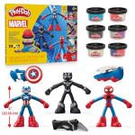 Play-Doh Marvel, Coffret Mes Aventures de Super-héros avec pâte à Modeler, [Varies]