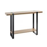 Haku M&ouml;bel Console Design "Miranda" 120cm Ch&ecirc;ne Fonc&eacute; & Noir