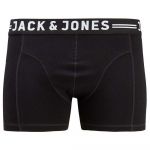 Jack & Jones Sense Trunks 3 Pack XXL Black / Detail Black Waistband - Black / Detail Black Waistband - XXL