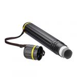 Relaxdays Tube de Transport, pour Poster et Dessin, Jusqu’au Format 0A, Extensible, 64-107 cm, Noir et Jaune