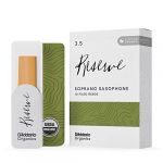 D'Addario Organique Reserve Soprano Anches de Saxophone - Anches Sax - Le Premier et le Seul Roseau Biologique - 3.5 Force, 10 Paquet