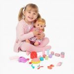 Poupon 30 cm - KINDERPLAY - MiMi Baby Doll KP2016 - Voix maman/papa - Yeux dormeurs - Accessoires de soin