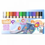 Bic Boite de 12 sticks de gouache textile, 12 couleurs assorties