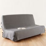 Housse de Clic Clac Tissu 140x200cm Gris Clair Prix