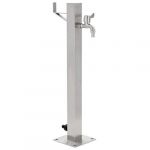 VidaXL Colonne &agrave; eau de jardin carr&eacute;e Acier inoxydable 65 cm
