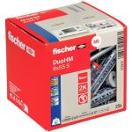 Fischer Lot de 25 chevilles DuoHM 6 x 55 S TX, chevilles &agrave; plaque avec vis &agrave; t&ecirc;te panh&eacute;e m&eacute;trique et entra&icirc;nement TX pour fixer des supports TV, des luminaires, des &eacute;tag&egrave;res murales, etc. dans les