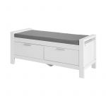 Sobuy Banc de Rangement à Chaussures avec Coussin Rembourré Commode à Chaussures Meuble à Chaussures Meuble d'entrée Coffre Rangement FSR74-W