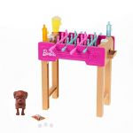 Mattel Playset Soir&eacute;e Jeux Avec Mini Poup&eacute;e, Chiot, Baby-Foot Et Accessoires, Jouet Pour Enfants 3 + Ans, GRG77