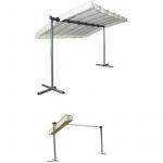 Habrita Pergola marquise 3,60 x 2,50 m - toile pivotante et extensible