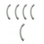 Zenitech - Lot de 5 courbes pour tube IRL Ø25mm - Gris