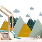Ambiance Sticker Papier peint intissé pré-encollé fresques géants - MONTAGNES SCANDINAVES ZISKA - adhésif décorative - 80x120cm