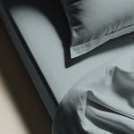 Drap plat percale de coton TERTIO - gris perle