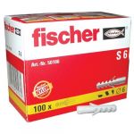 Fischer Cheville nylon ""S"" - Longueur 75 mm - Diam&egrave;tre 14 mm - Vendu par 20