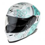 Scorpion Casque int&eacute;gral Exo-520 Evo Air Fasta blanc/bleu clair- 2XS
