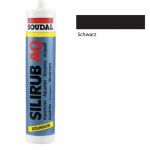 Soudal Colle silicone noire spécial aquarium - Cartouche de 310 ml - Silirub aq