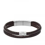 Fossil Bracelets Bracelet en Cuir Marron Homme multicolor - Taille Unique