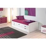Interlink Lit banquette à tiroirs Ulli avec sommier (90 x 190 cm)