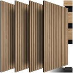 TecTake Panneaux acoustiques sonic wall aspect bois - panneau acoustique, panneaux bois, muraux Lot de 4