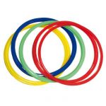 Lot de 12 cerceaux SportiFrance plats assortis - multicolore - TU