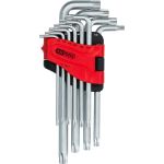 KS Tools Jeu de 10 clés mâles TORX percé longue, T8 à T50 K