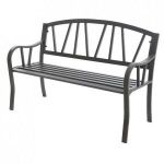 Kaemingk Banc de jardin 2 places en acier gris anthracite ODENSE