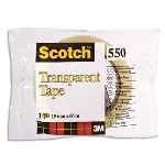 Scotch 10 rubans adh&eacute;sifs transparent 550 en sachet individuel (15 mm x 66 m)