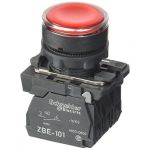 Schneider Electric XB5AW34B5 Harmony bouton-poussoir lumineux, impulsion, plastique collerette, 1O+1F, 22 mm diamètre de fixation, 24V, rouge