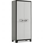 Keter Armoire Haute Utilitaire TITAN - Noir et Gris - 80 x 44 x 182 cm