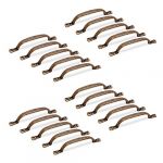 Emuca Lot de 20 poignées pour meuble Nairobi en zamak finition bronze avec entraxe 96 mm