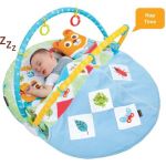 Yookidoo Tapis Eveil Bébé - 3 en 1 Évolutif - Jouet bébé Pliable - Couverture, Arche, Hochets, Oreiller et Miroir inclus -Cadeau Bébé 0 à 12 Mois