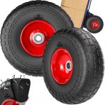 GARDEBRUK 2x Roue de diable increvable pneus pleins PU charge max. 200kg jante acier axe 20mm facile à monter pneu roue de rechange chariot transport