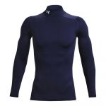 Under Armour Coldgear Comp Mock Haut Manches Longues Hommes - Bleu Fonc&eacute;
