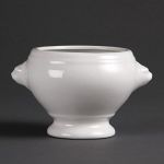 Olympia 6X Whiteware Bols &agrave; soupe T&ecirc;te de Lion 475 ml Plat de cuisine en porcelaine