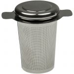 Vhbw Passe-thé compatible avec Vorwerk Thermomix TM5, TM6 robot de cuisine - Infuseur avec couvercle, acier inoxydable, pour 1 - 2,2 litre, argent