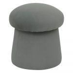 Atmosphera Pouf en Velours Vert Céladon D 37 x H 40 cm