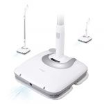 Iris Ohyama Woozoo, Nettoyeur sol/balai serpillère électrique sans fil, 900 vibr/min, Autonomie 70 min, Multidirectionnel, Pour tous types de sols - Cordless Rechargeable Electric Mop IC-M01 - Blanc