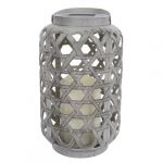 Lampe Solaire Extérieur Effet Bougie 24cm Marron