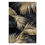 Hxadeco - Affiche jungle feuillage or - 40x60cm - made in France - Jaune