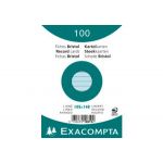 Exacompta 10819SE - 100 fiches Bristol azur 10,5 x 14,8 cm ligné sous film