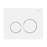 Siamp Plaque de commande blanche double Sph&egrave;re Ingenio - Pour b&acirc;ti-support